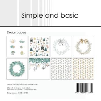 Simple and Basic - Designpapier "Elegant Christmas" Paper Pack 6x6 Inch - 24 Bogen 