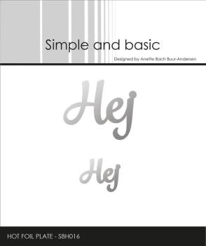 Simple and Basic - Hot Foil Plate "Hej"