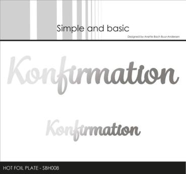 Simple and Basic - Hot Foil Plate "Konfirmation"