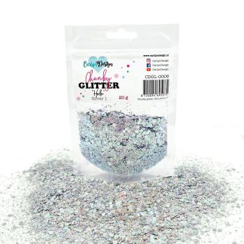 Carlijn Design - Glitzermischung "Holo Silver 1" Chunky Glitter 20g