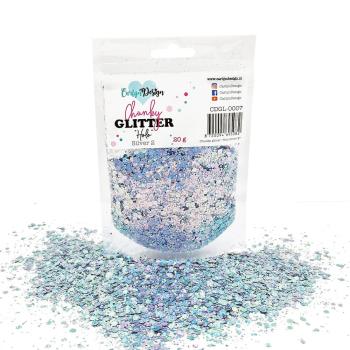 Carlijn Design - Glitzermischung "Holo Silver 2" Chunky Glitter 20g