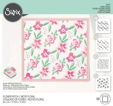 Sizzix - Schablone "Flower Patch" Layered Stencil Design by Alexis Trimble