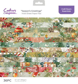 Crafters Companion - Designpapier "Season's Greetings" Paper Pack 12x12 Inch -  Bogen