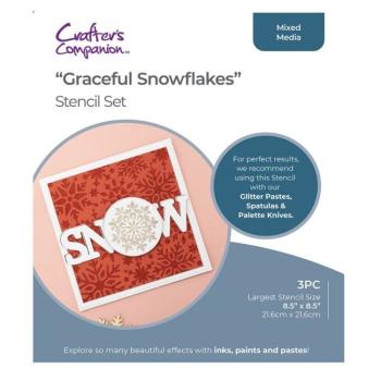 Crafters Companion - Schablone "Graceful Snowflakes" Stencil