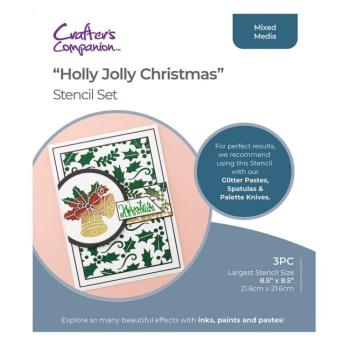 Crafters Companion - Schablone "Holly Jolly Christmas" Stencil