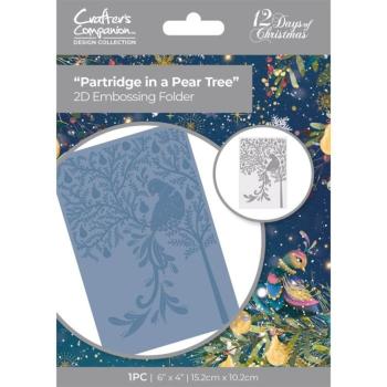 Crafters Companion - Prägefolder "Partridge in a Pear Tree" 2D Embossingfolder