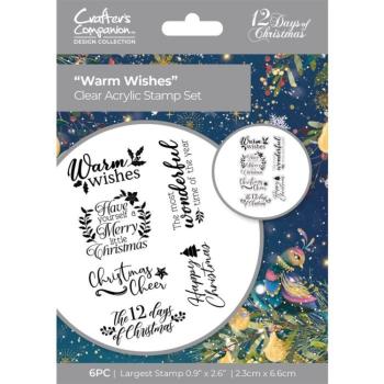 Crafters Companion - Stempelset "Warm Wishes" Clear Stamps