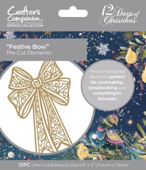 Crafters Companion - Stanzteile "Festive Bow" Pre-cut Elements