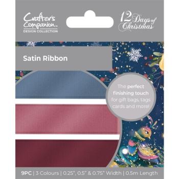 Crafters Companion - Bänder "12 Days of Christmas" Satin Ribbon