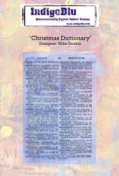 IndigoBlu - Gummistempel "Christmas Dictionary" A6 Rubber Stamp