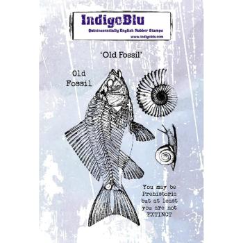 IndigoBlu - Gummistempel Set "Old Fossil" A6 Rubber Stamp