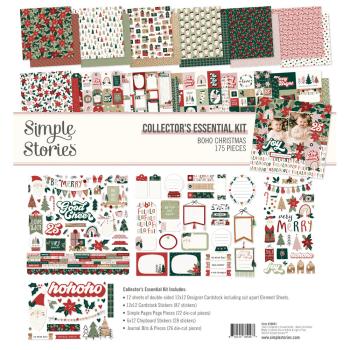 Simple Stories - Collectors Essential Kit "Boho Christmas" 12 Bogen Designpapier