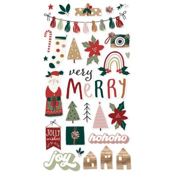 Simple Stories - Aufkleber "Boho Christmas" Chipboard Sticker 