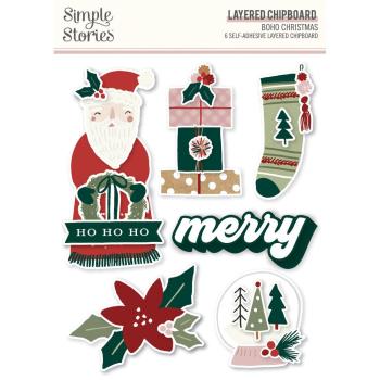 Simple Stories - Aufkleber "Boho Christmas" Chipboard Sticker 