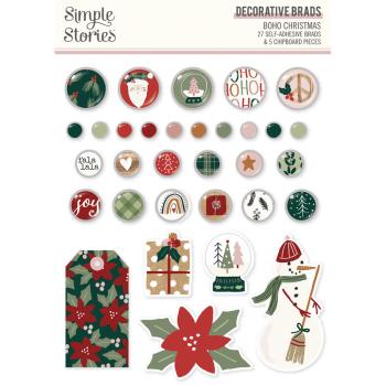 Simple Stories - Decorative Brads "Boho Christmas" 