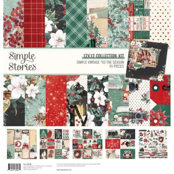 Simple Stories - Collections Kit "Vintage 'Tis The Season" 12 Bogen Designpapier