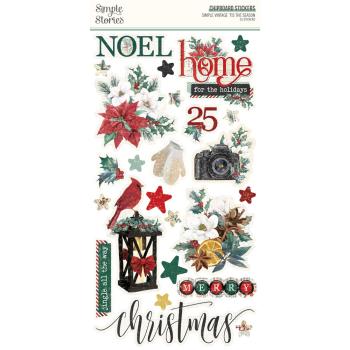 Simple Stories - Aufkleber "Vintage 'Tis The Season" Chipboard Sticker 