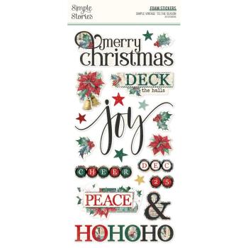 Simple Stories - Aufkleber "Vintage 'Tis The Season" Foam Sticker