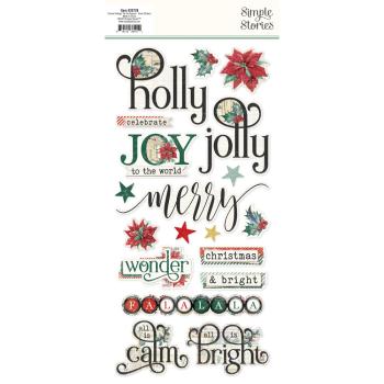 Simple Stories - Aufkleber "Vintage 'Tis The Season" Foam Sticker