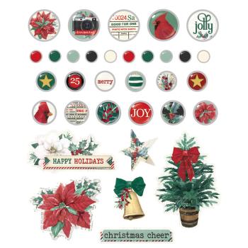 Preview: Simple Stories - Decorative Brads "Vintage 'Tis The Season" 
