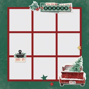 Simple Stories - Stanzteile "Vintage 'Tis The Season" Pages Pieces