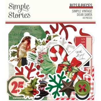 Simple Stories - Stanzteile "Simple Vintage Dear Santa" Bits & Pieces 