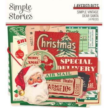Simple Stories - Stanzteile "Simple Vintage Dear Santa" Bits & Pieces 