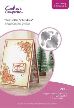 Crafters Companion - Schneide & Prägefolder "Poinsettia Splendor" Cut & Emboss Folder
