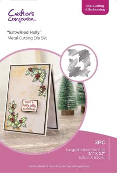 Crafters Companion - Schneide & Prägefolder "Entwined Holly" Cut & Emboss Folder