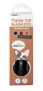 Creative Craft Lab - Studio Light - Alkoholmarker "Choco Brownie" Twin Tip Markers