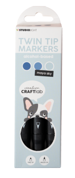 Creative Craft Lab - Studio Light - Alkoholmarker "Maya Sky" Twin Tip Markers
