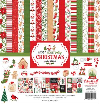 Echo Park - Designpapier "Have A Holly Jolly Christmas" Collection Kit 12x12 Inch - 12 Bogen