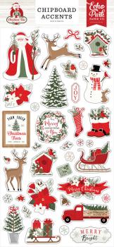 Echo Park - Sticker "Christmas Time" Chipboard 6x13 Inch