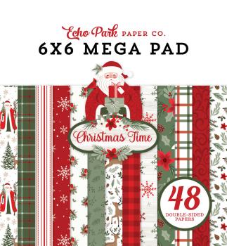 Echo Park - Designpapier "Christmas Time" Cardmakers Mega Pad 6x6 Inch - 48 Bogen