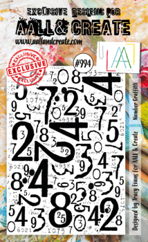 AALL and Create - Stempel A7 "Number Graffitti" Clear Stamps