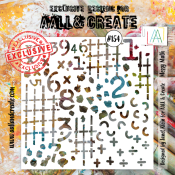 AALL and Create - Schablone 6x6 Inch "Messy Math "Stencil