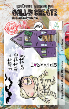 AALL and Create - Stempelset A7 "I Love Brains" Clear Stamps