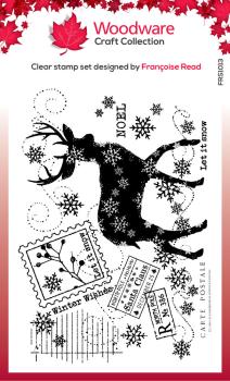Woodware - Stempel "Winter Reindeer" Clear Stamps Design by Francoise Read