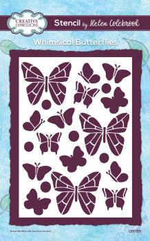 Creative Expressions - Schablone "Whimsical Butterflies" Stencil 6x8 Inch Design by Helen Colebrook