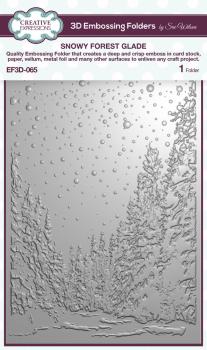 Creative Expressions - 3D Embossingfolder 5x7 Inch "Snowy Forest Glade" Prägefolder Design by Sue Wilson