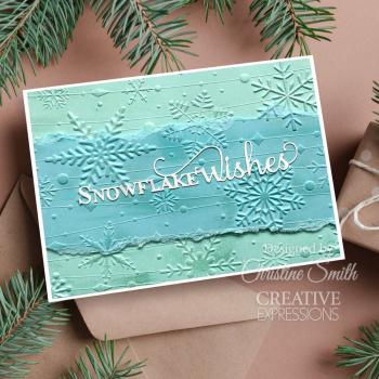 Creative Expressions - 3D Embossingfolder 5x7 Inch "Shimmering Snowflakes" Prägefolder Design by Sue Wilson