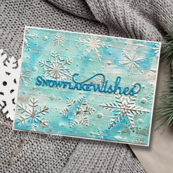Creative Expressions - 3D Embossingfolder 5x7 Inch "Shimmering Snowflakes" Prägefolder Design by Sue Wilson