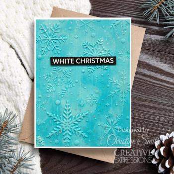 Creative Expressions - 3D Embossingfolder 5x7 Inch "Shimmering Snowflakes" Prägefolder Design by Sue Wilson