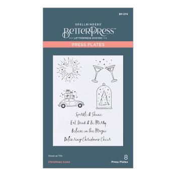 Spellbinders - Buchdrucktechnik "Christmas Icons" Press Plate