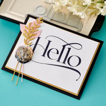 Spellbinders - Buchdrucktechnik "Hello" Press Plate