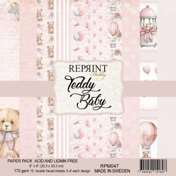 Reprint - Designpapier "Teddy Baby" Paper Pack 8x8 Inch - 15 Bogen