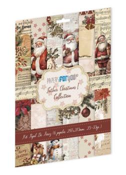Paper For you - Decoupage Papier "Father Christmas I" Rice Paper Kit A4 - 6 Bogen