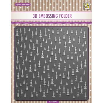 Nellie Snellen - Prägefolder "Christmas Trees" 3D Embossing Folder 