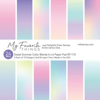 My Favorite Things - Designpapier "Sweet Summer Color Blends" Paper Pad 6x6 Inch - 24 Bogen