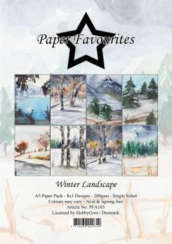 Paper Favourites - Designpapier "Winter Landscape" Paper Pack A5 - 24 Bogen
